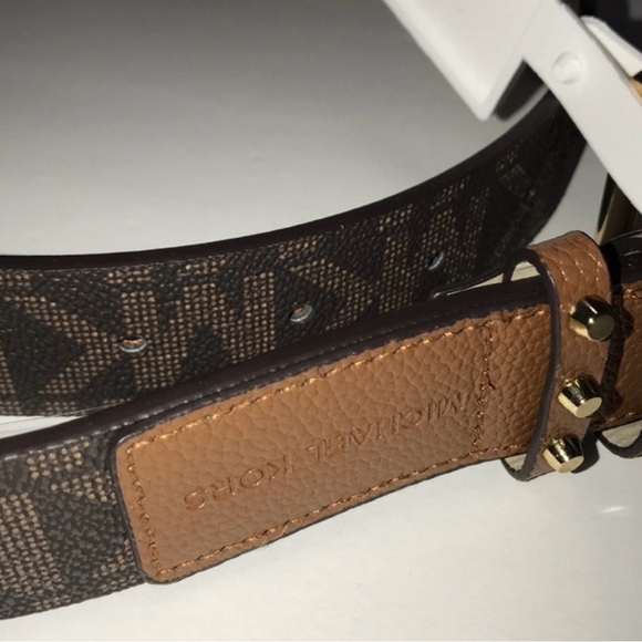 Michael Kors Belt Brown Signature MK Logo. Size Medium. NWT - Picture 9 of 13